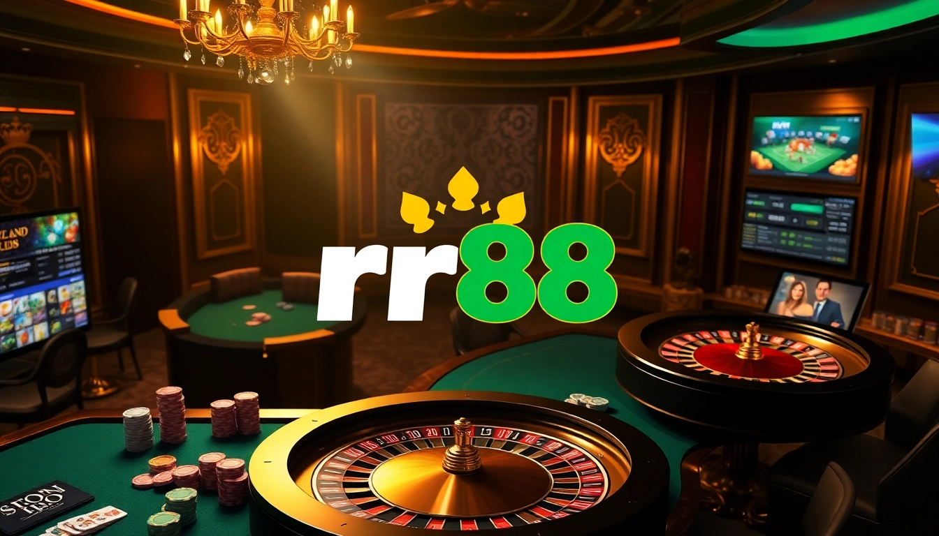 Experience luxury gambling at nhà cái rr88 with exciting casino tables and vibrant game interfaces.