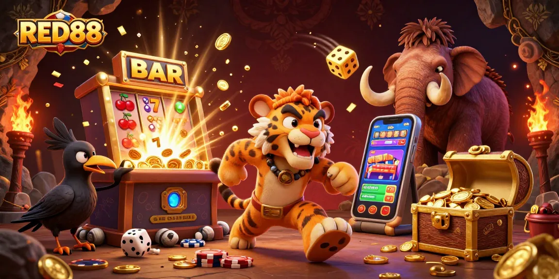 Play exciting games at RED88's vibrant casino with thrilling slot machines and lucky symbols.
